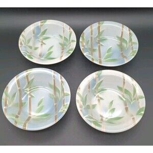 4 syracuse china bowls Airbrushed Bamboo USA 6" Rimmed Restaurant Warehouse